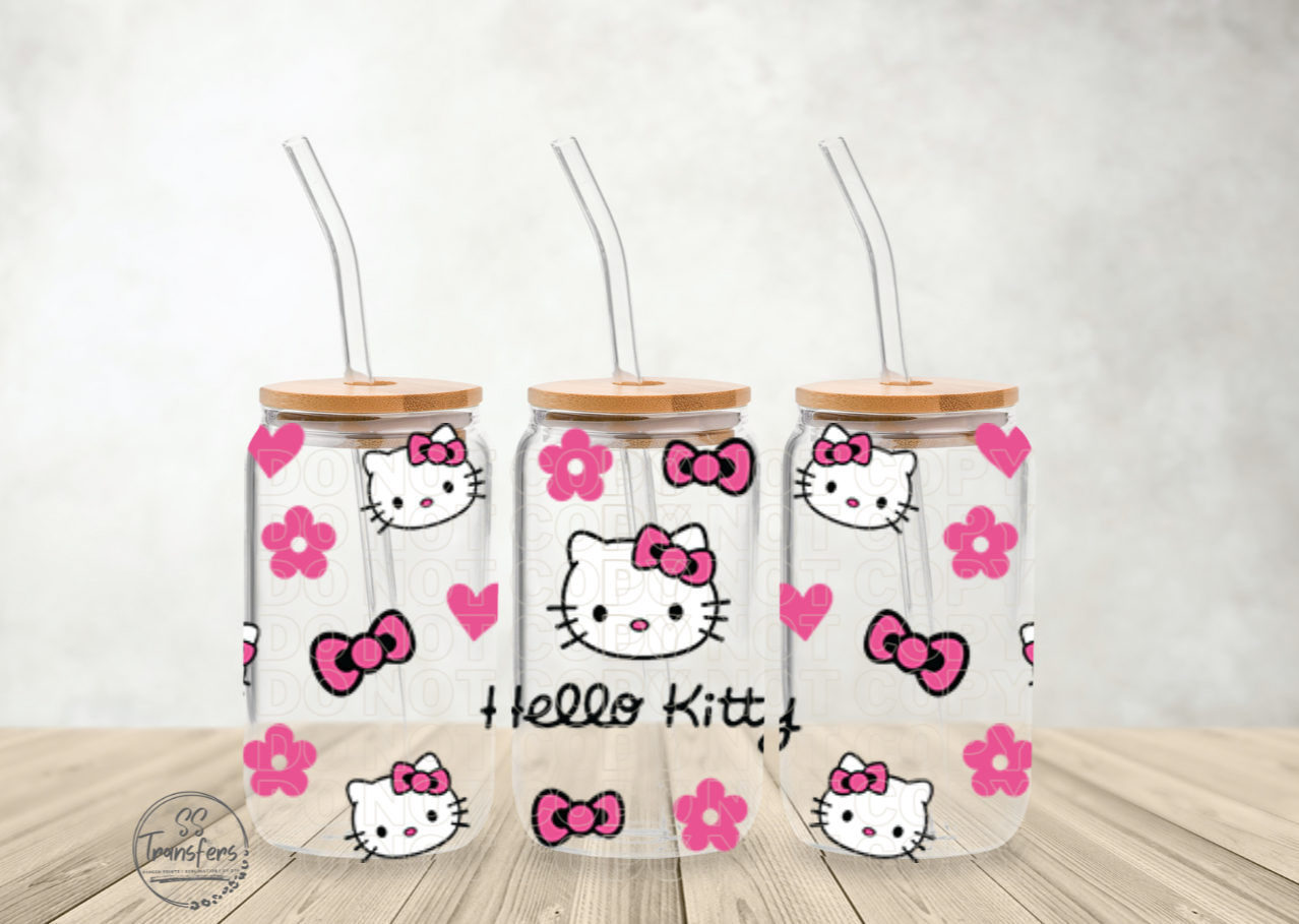 Kitty with Bows Libbey UV Wrap