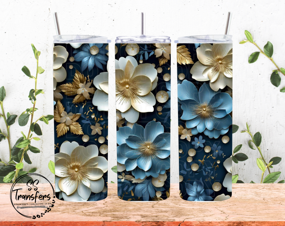 Floral Collage (Multiple Colors) Sub Tumbler Transfer