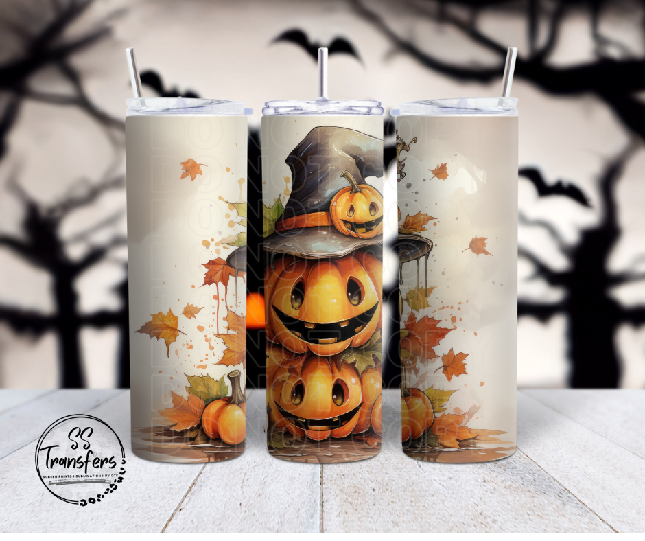 Stacked Cute Pumpkins Sub Tumbler Transfer