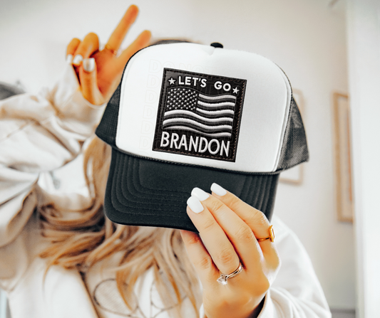 Let's Go Brandon Faux Embroidered Hat DTF/Sub Transfer