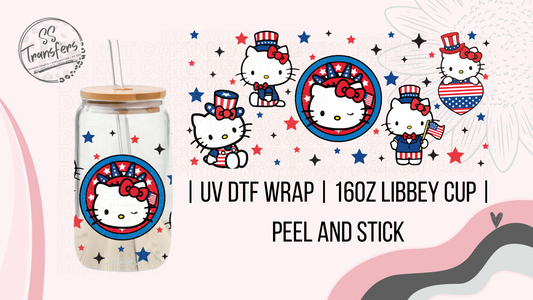 Patriotic Kitty Libbey UV Wrap