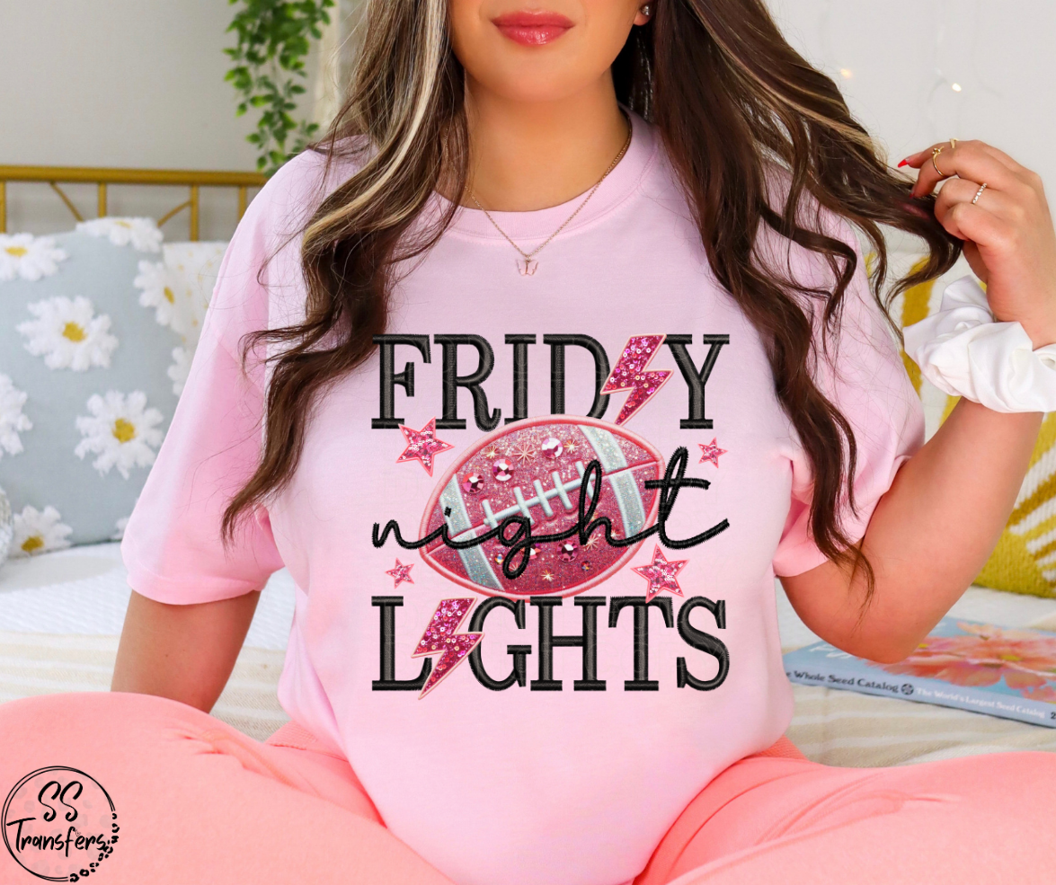 Football Friday Night Lights (Multiple Colors) DTF Transfer