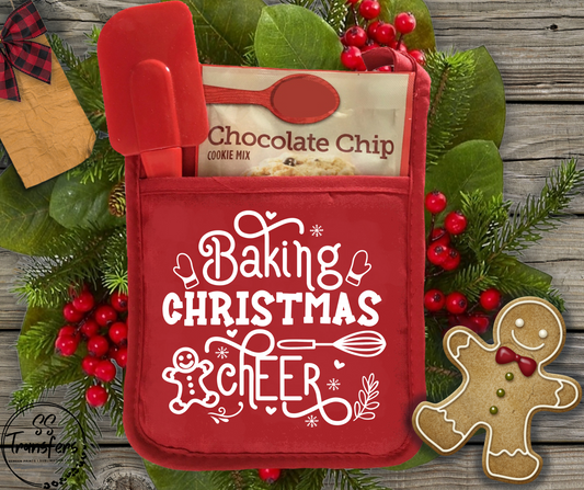 Baking Christmas Cheer Pot Holder Screen Print Transfer
