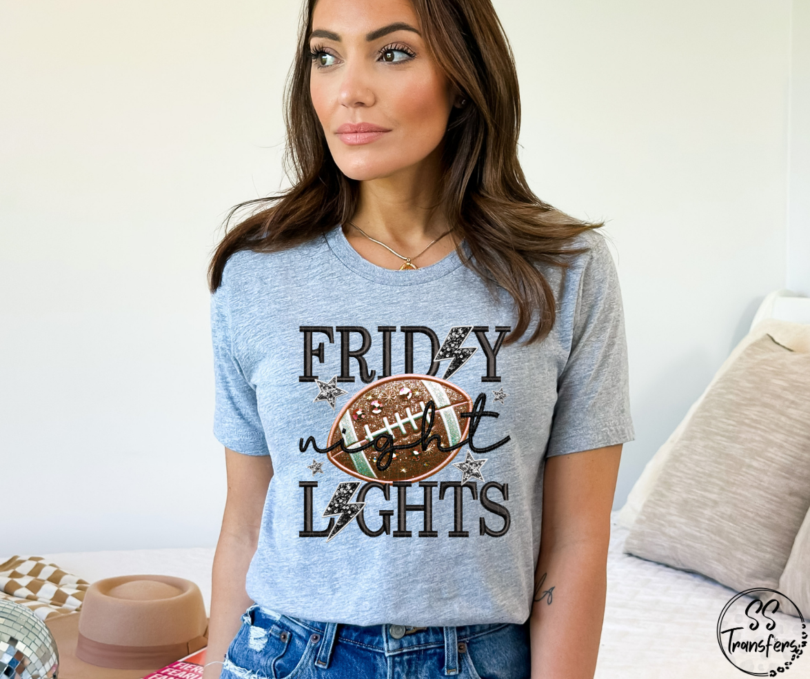 Football Friday Night Lights (Multiple Colors) DTF Transfer