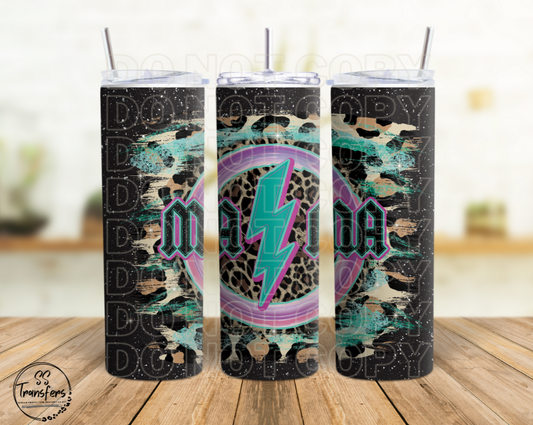 Mama Lightening Bolt Sub Tumbler Transfer