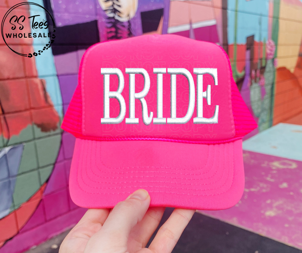 Bride Faux Embroidered Hat DTF/Sub Transfer