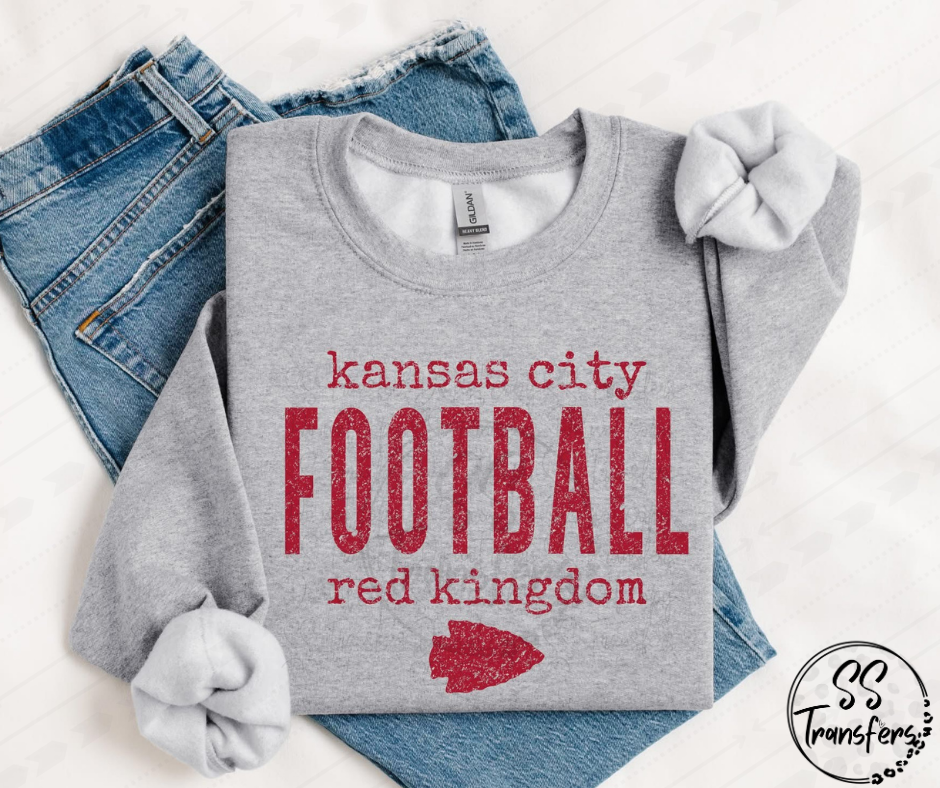 Red Kingdom Distressed (Multiple Colors) DTF Transfer