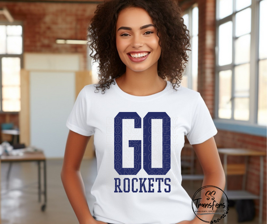 Go Rockets DTF Transfer