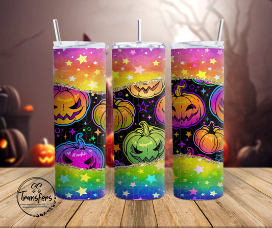 Rainbow Star Pumpkins Sub Tumbler Transfer