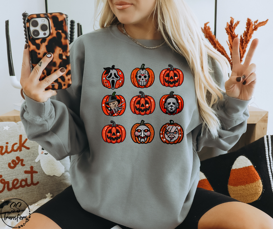 Horror Pumpkins DTF Transfer