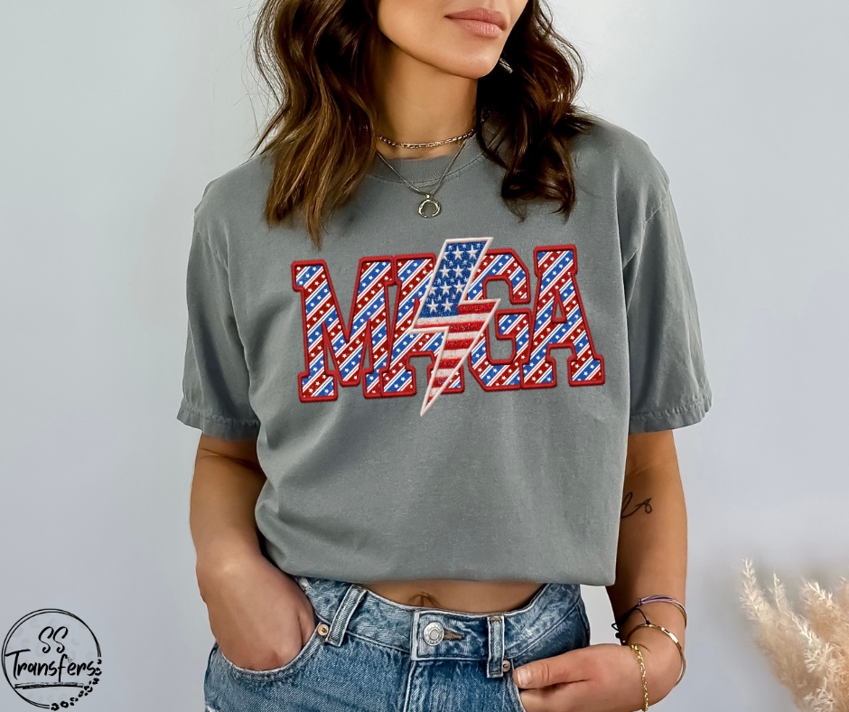 MAGA Faux Embroidery DTF Transfer