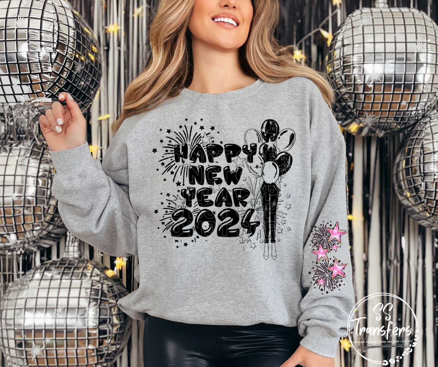 Happy New Year 2024 (w/Sleeve Option) DTF Transfer