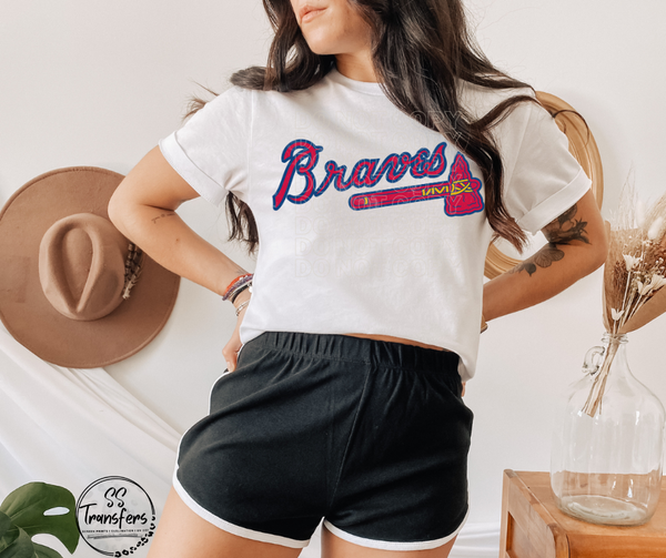 DTF Transfer Braves 98 Baseball Shirt DTF Print Full 