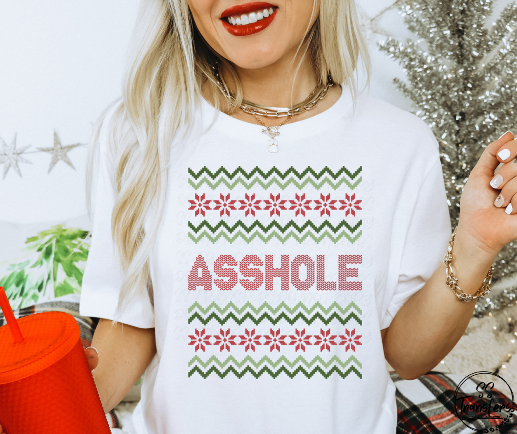 Ugly Sweater Funnies (Multiple Colors) DTF Transfer