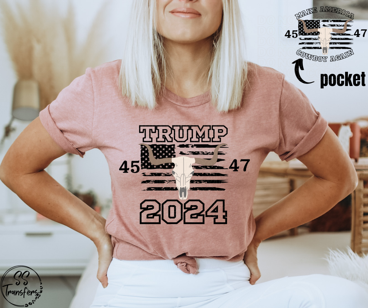 Trump 24' Longhorn (Multiple Colors) DTF Transfer