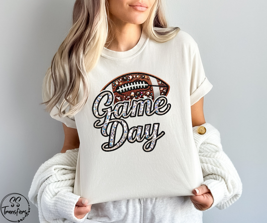 Game Day Faux Bling/Glitter (Multiple Sport Options) DTF Transfer