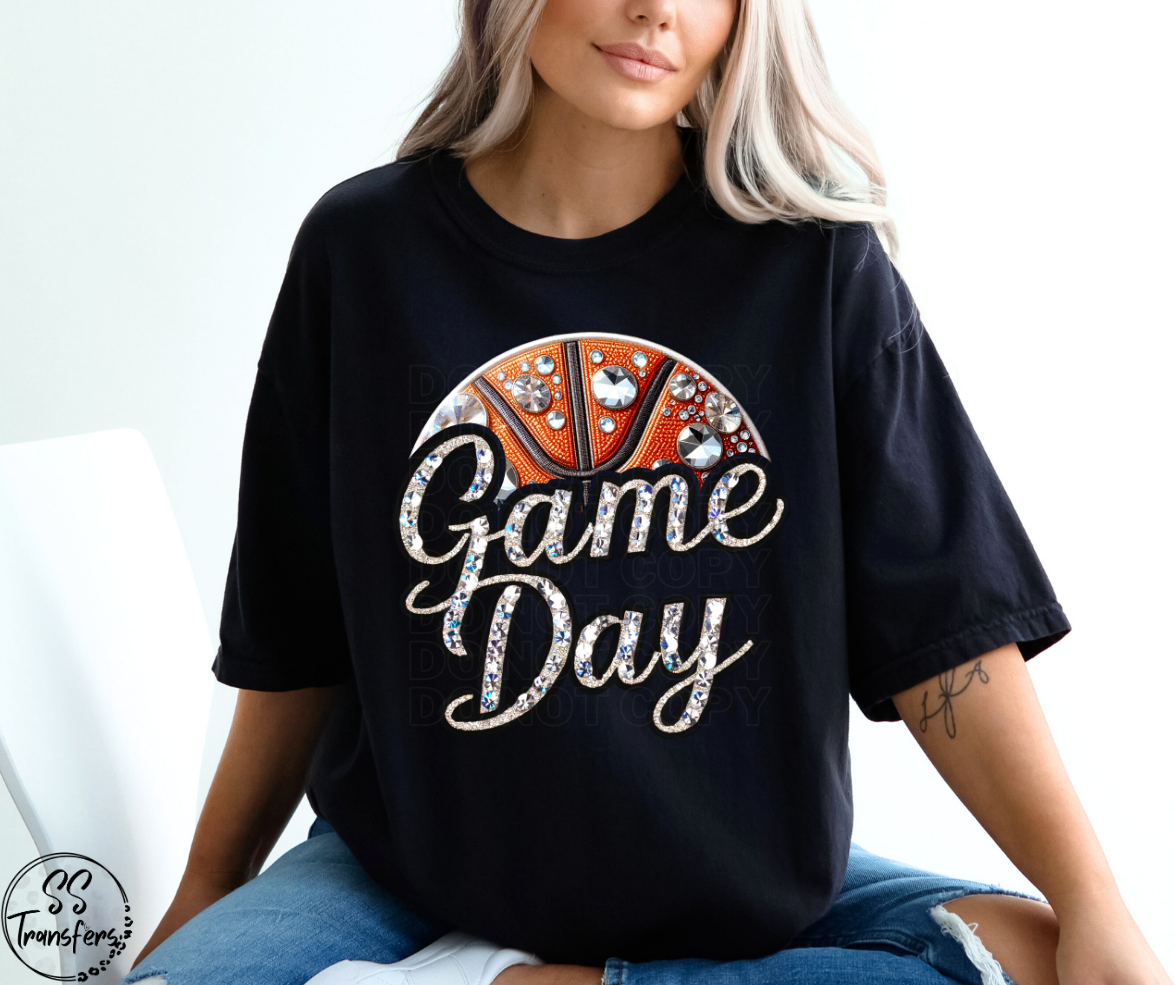 Game Day Faux Bling/Glitter (Multiple Sport Options) DTF Transfer