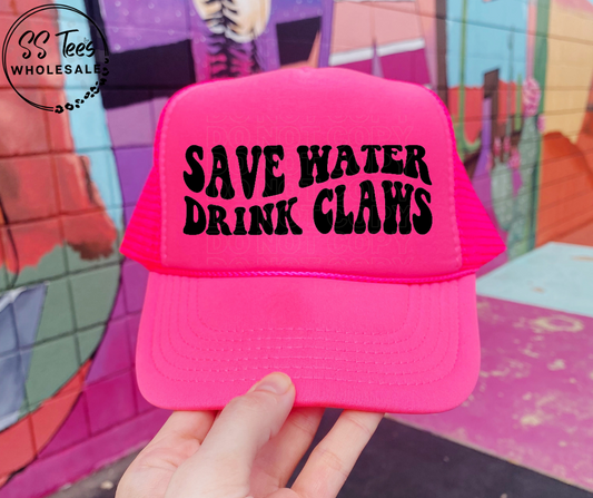 Save Water Drink Claws Hat DTF/Sub Transfer