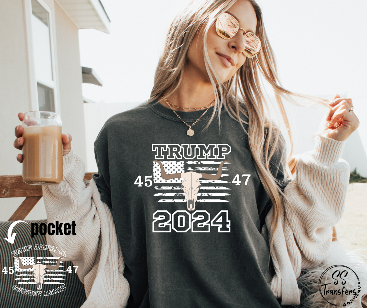 Trump 24' Longhorn (Multiple Colors) DTF Transfer