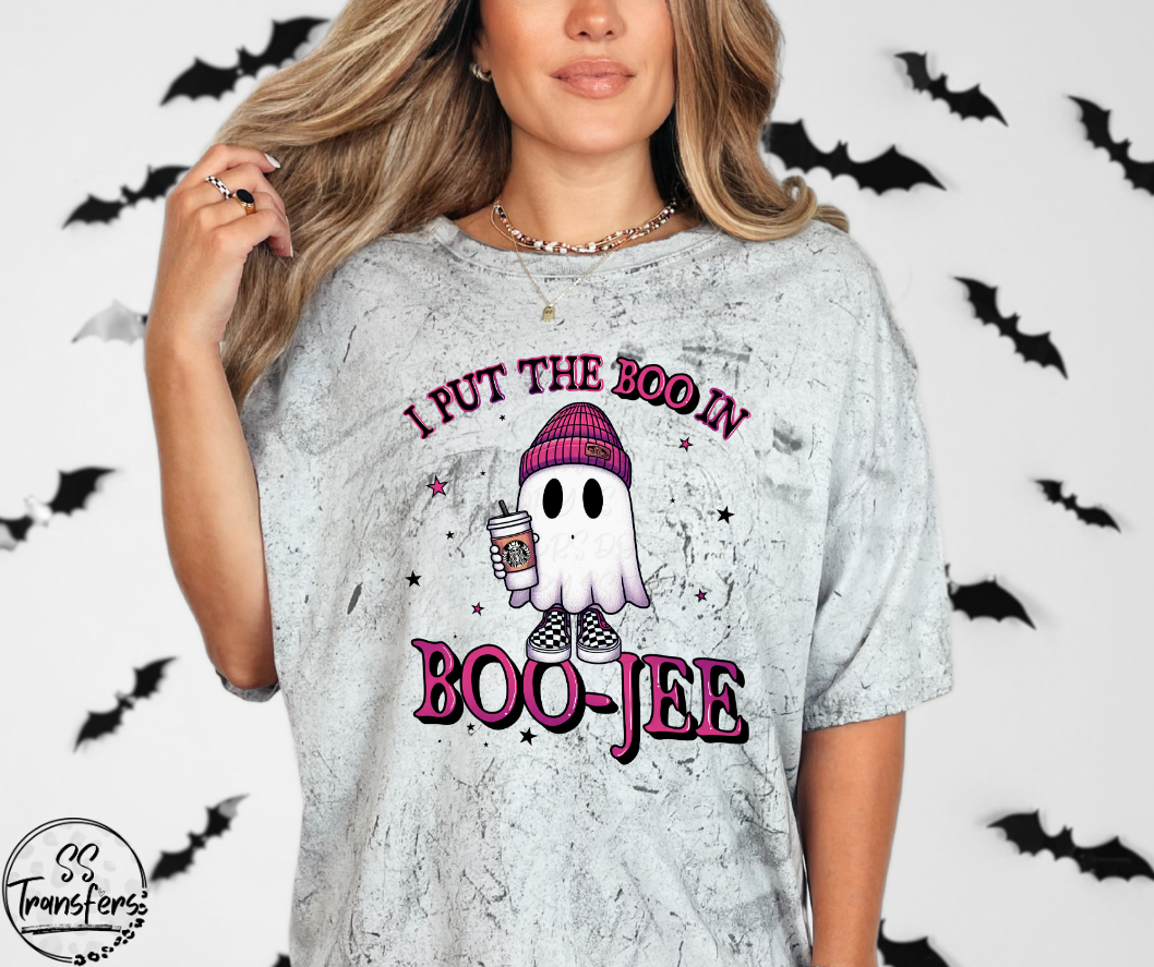 Boo in Boo Jee Coffee Ghost DTF Transfer