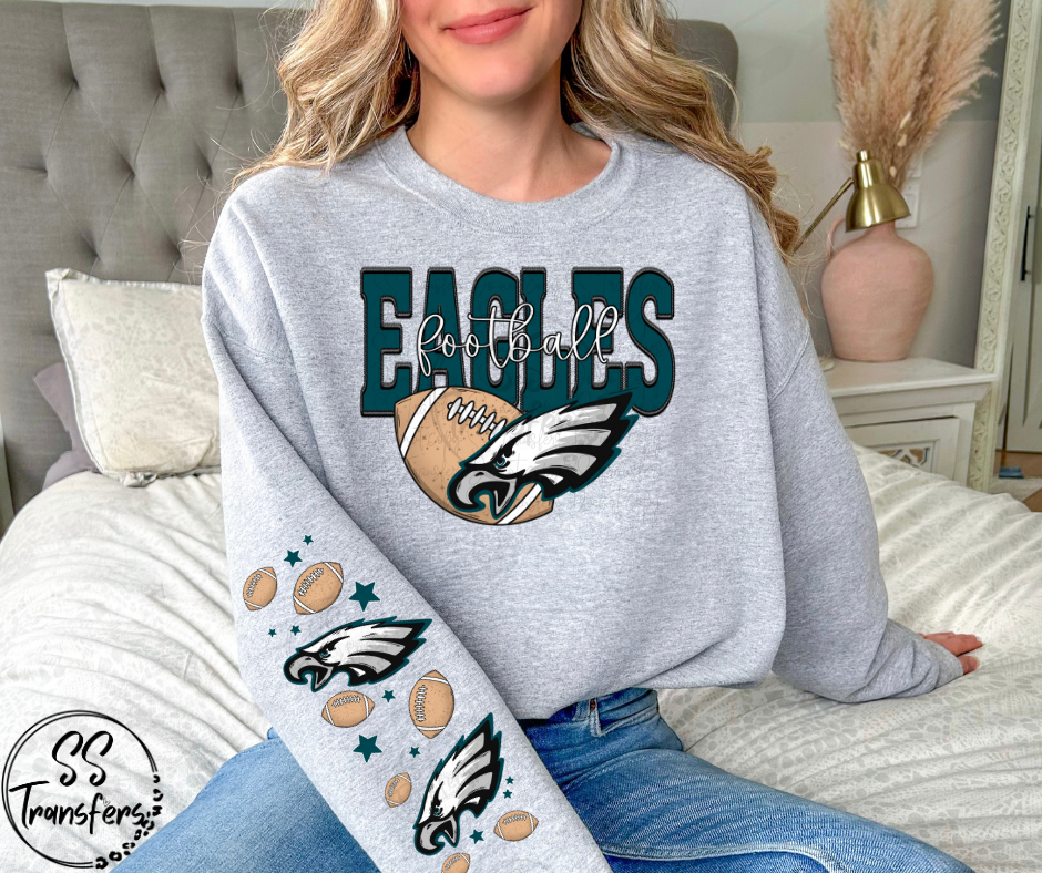 Football and Eagles (w/ Sleeve Option) DTF Transfer