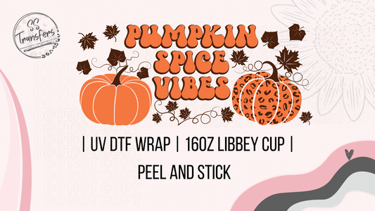 Pumpkin Spice Vibes Libbey UV Wrap