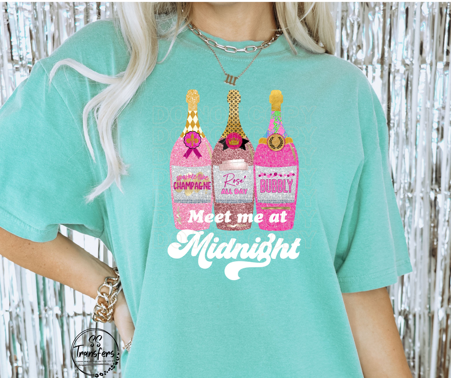 Meet Me At Midnight Faux Glitter *SS Exclusive* (Multiple Colors) DTF Transfer