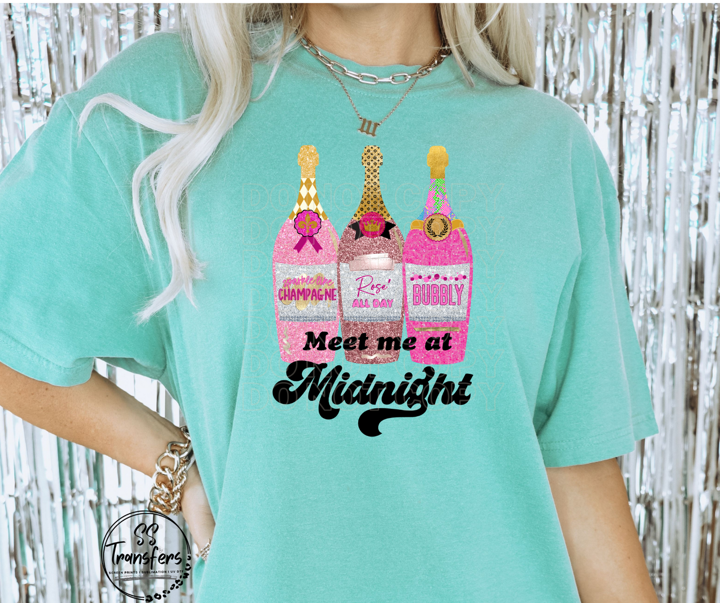 Meet Me At Midnight Faux Glitter *SS Exclusive* (Multiple Colors) DTF Transfer