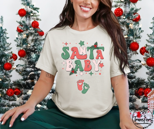 Santa Baby Little Feet DTF Transfer