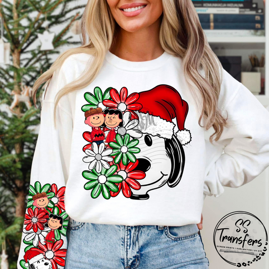 Snoop Christmas Floral (w/ Sleeve Option) DTF Transfer