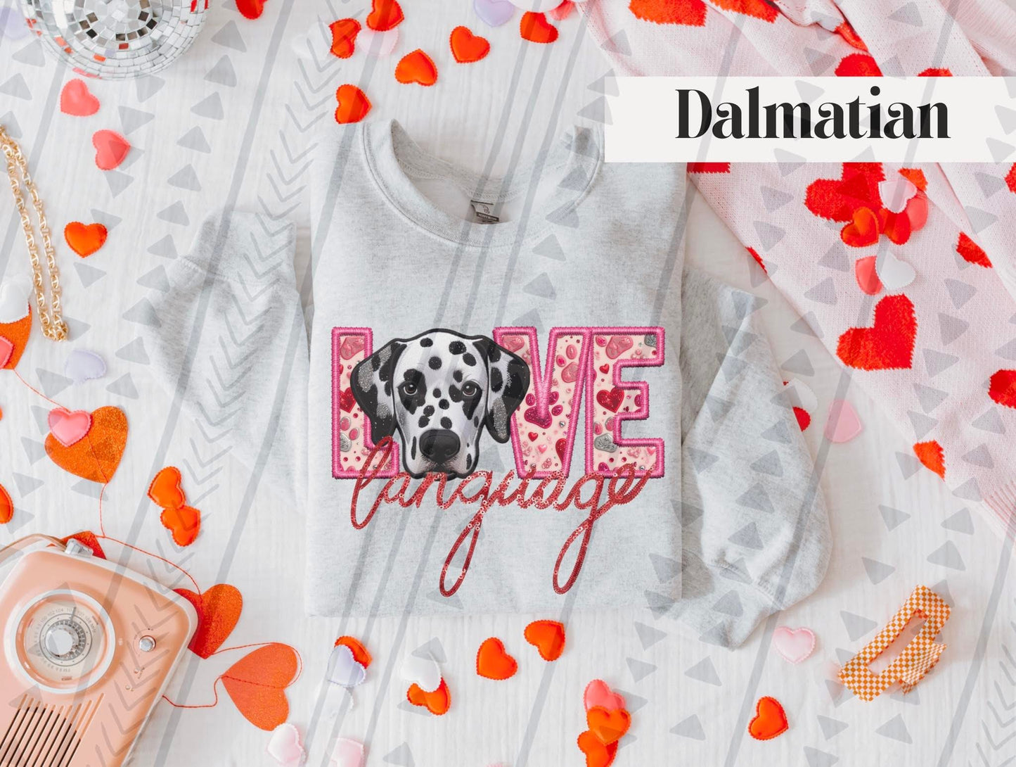 Love Language Valentine Cats and Dogs (Multiple Breeds) DTF Transfer