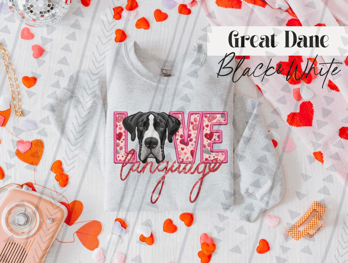 Love Language Valentine Cats and Dogs (Multiple Breeds) DTF Transfer