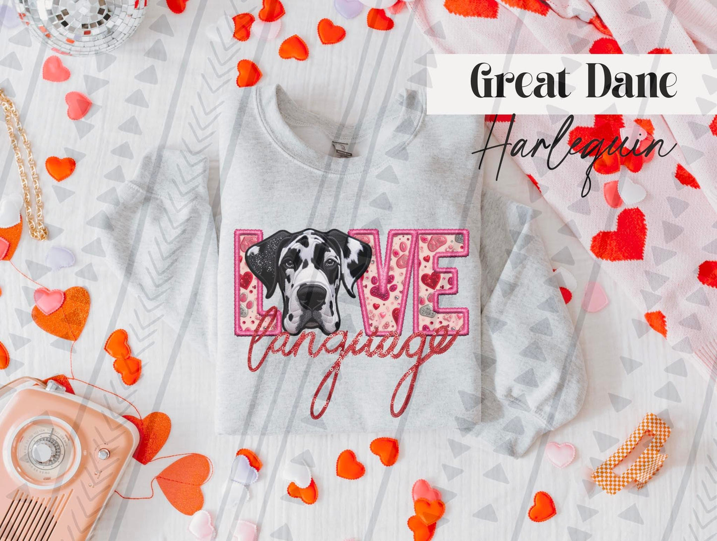 Love Language Valentine Cats and Dogs (Multiple Breeds) DTF Transfer