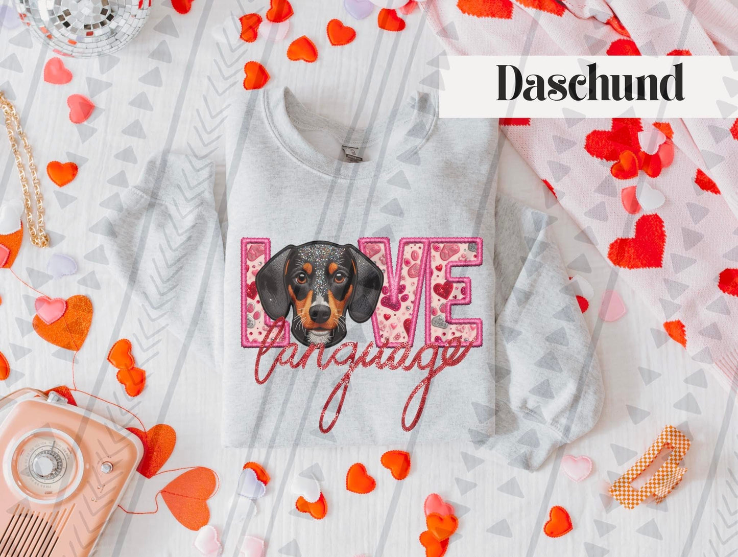 Love Language Valentine Cats and Dogs (Multiple Breeds) DTF Transfer