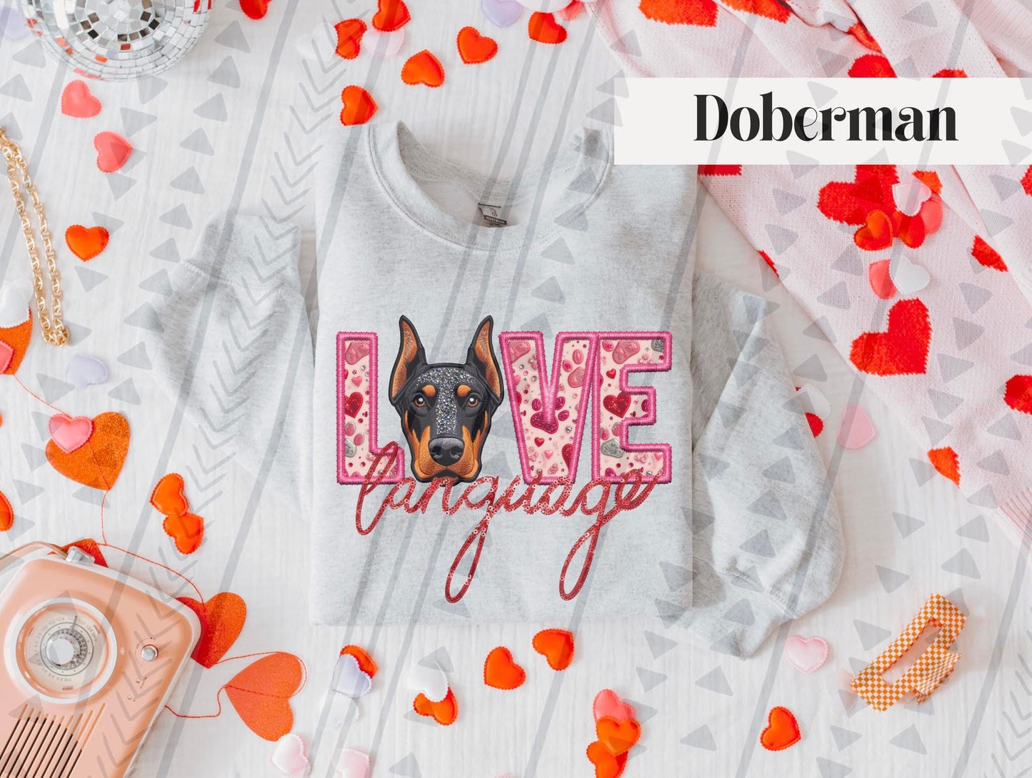 Love Language Valentine Cats and Dogs (Multiple Breeds) DTF Transfer