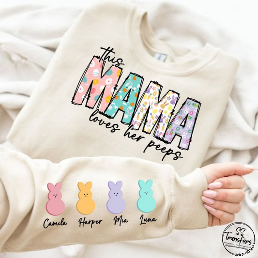 This Mama Loves Her Peeps DTF Transfer