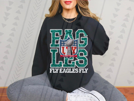 Fly Eagles SB Faux Embroidered DTF Transfer