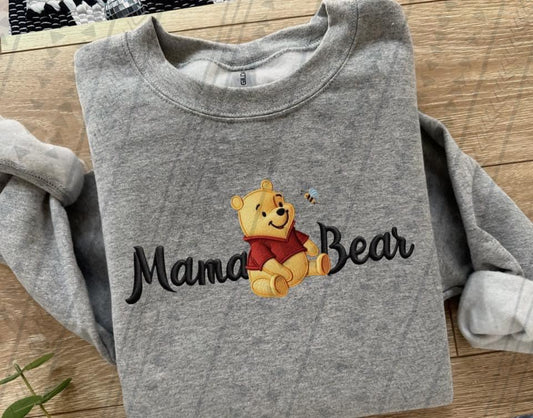 Mama Bear Faux Embroidered DTF Transfer