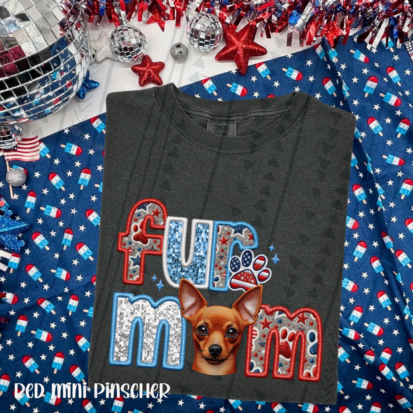 Patriotic Fur Mom (Multiple Choices) DTF Transfer