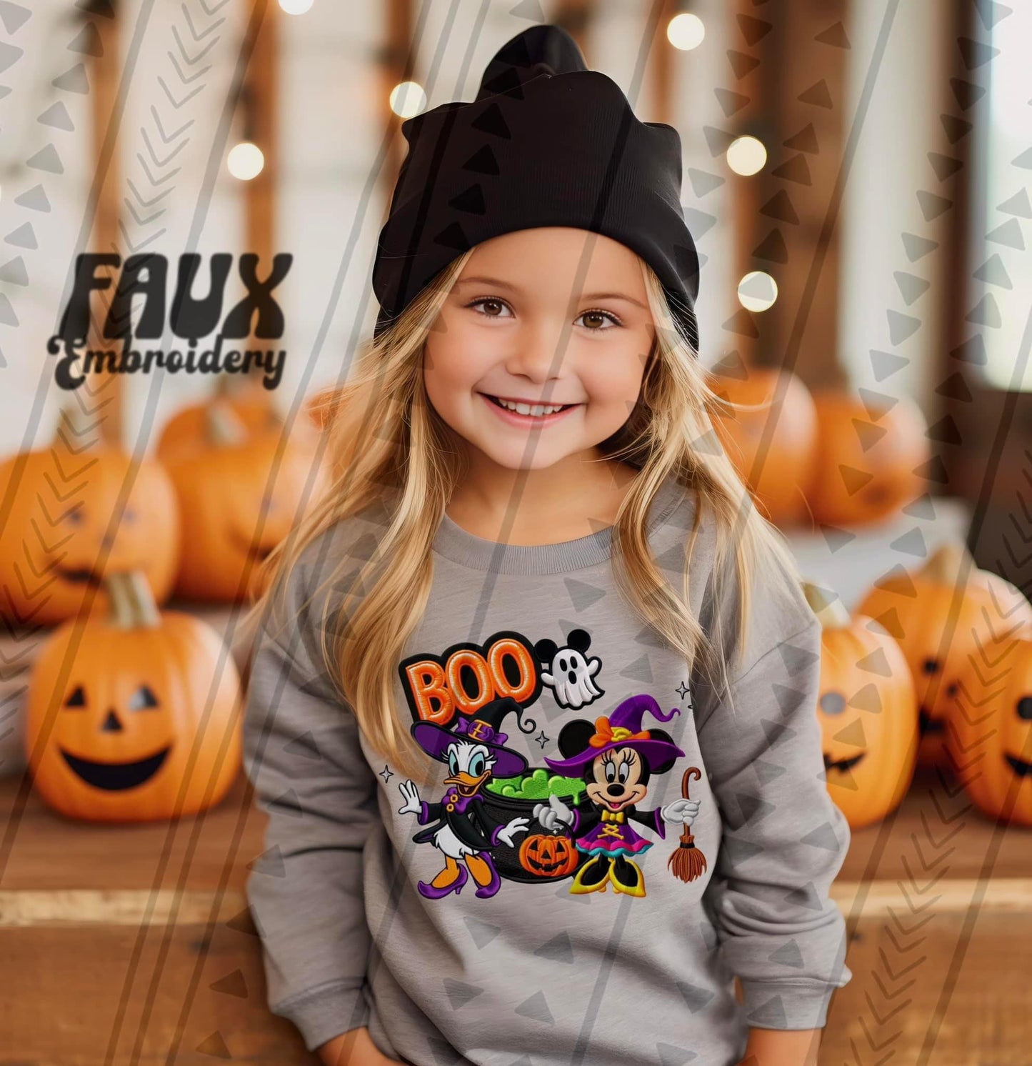 Boo Faux Embroidered Friends (Multiple Choices) DTF Transfer