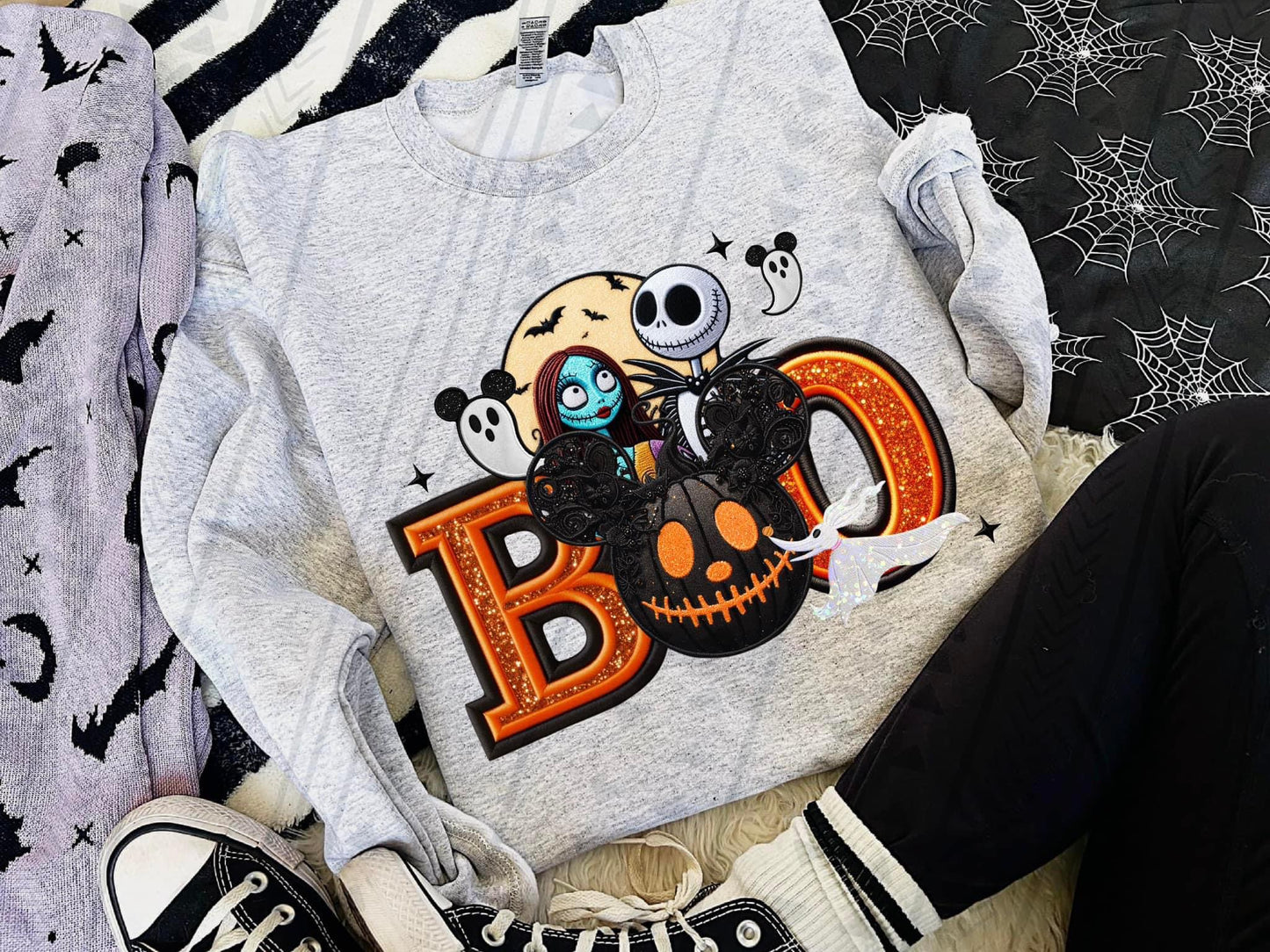 Boo Faux Embroidered (multiple choices) DTF Transfer