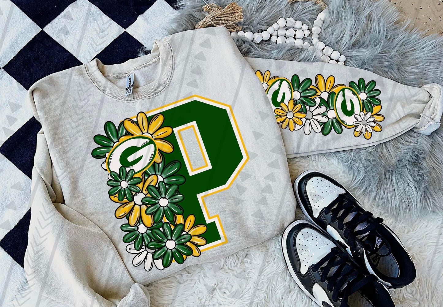 Floral Letter Pro+College Teams (w/ Sleeve Option) DTF Transfer