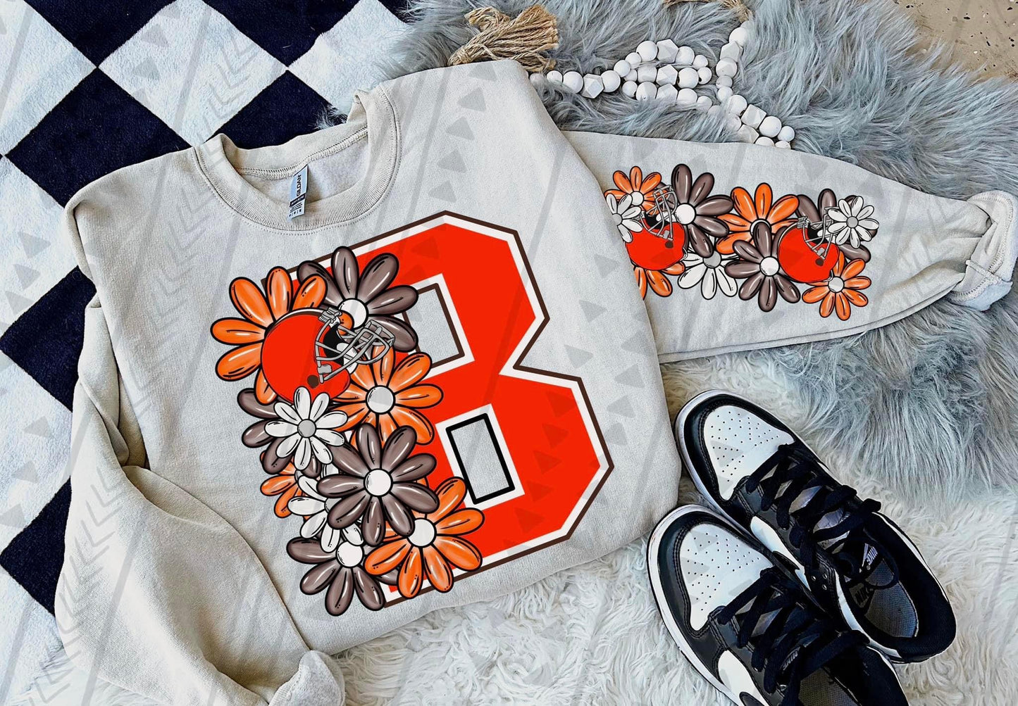 Floral Letter Pro+College Teams (w/ Sleeve Option) DTF Transfer