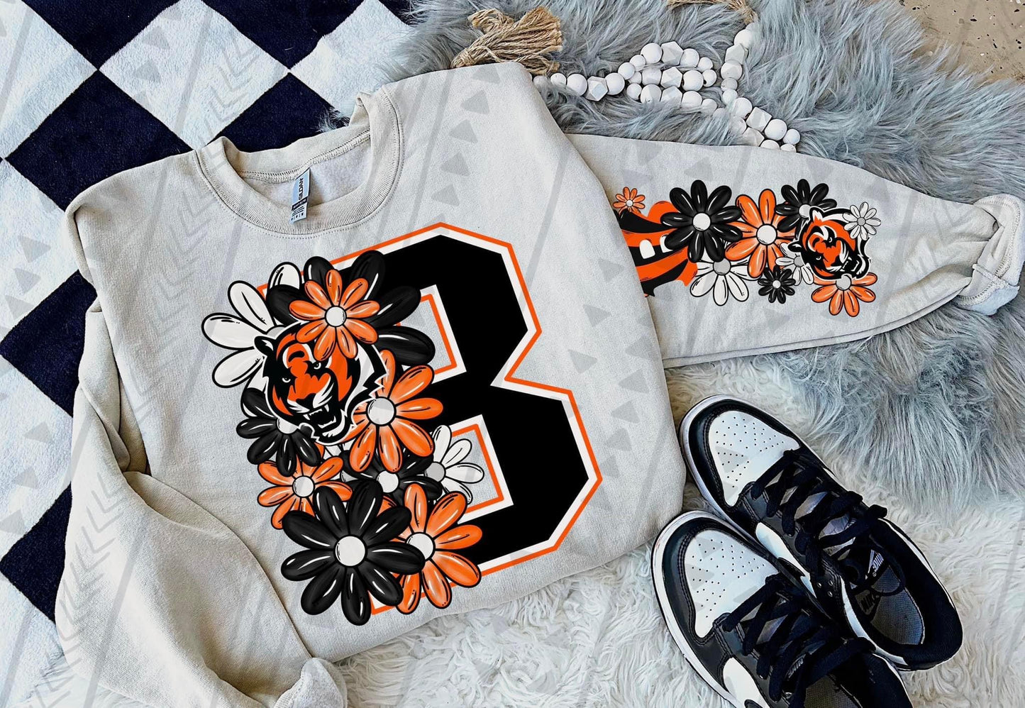 Floral Letter Pro+College Teams (w/ Sleeve Option) DTF Transfer