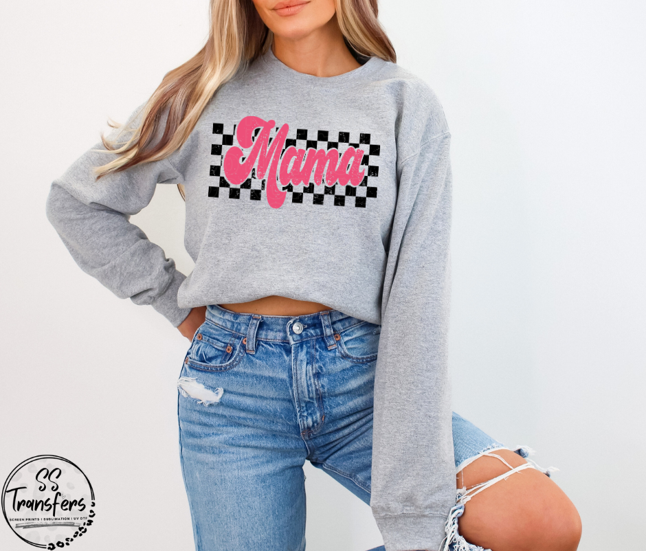 Checkered Mama (Multiple Colors) DTF Transfer