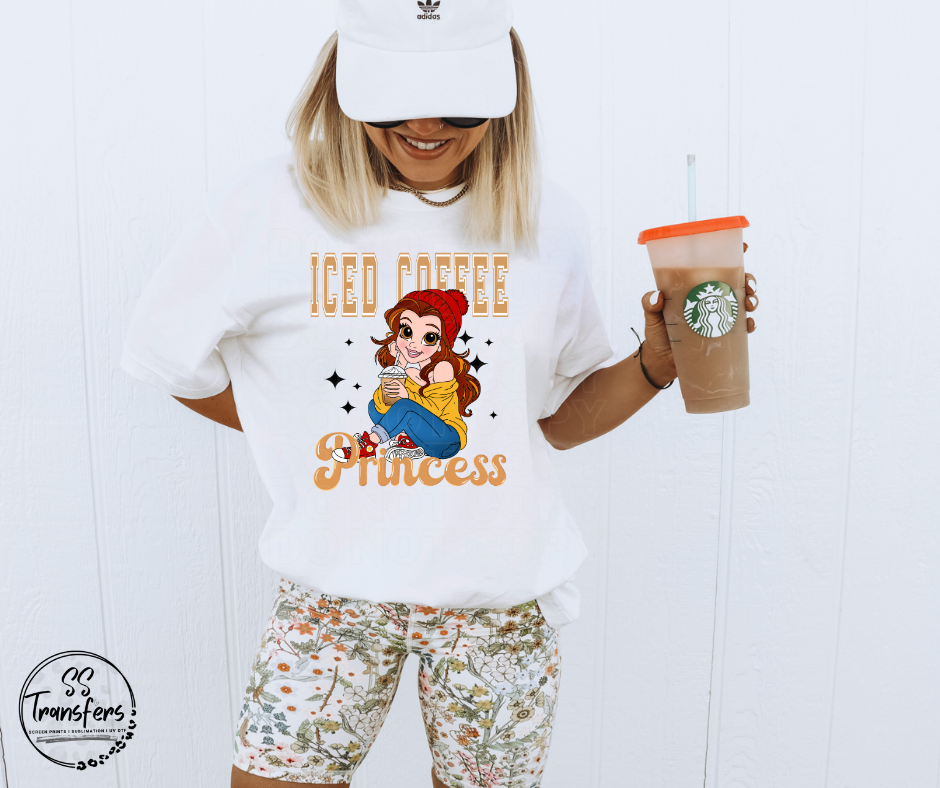 Iced Coffee Princess (Multiple Options) DTF Transfer