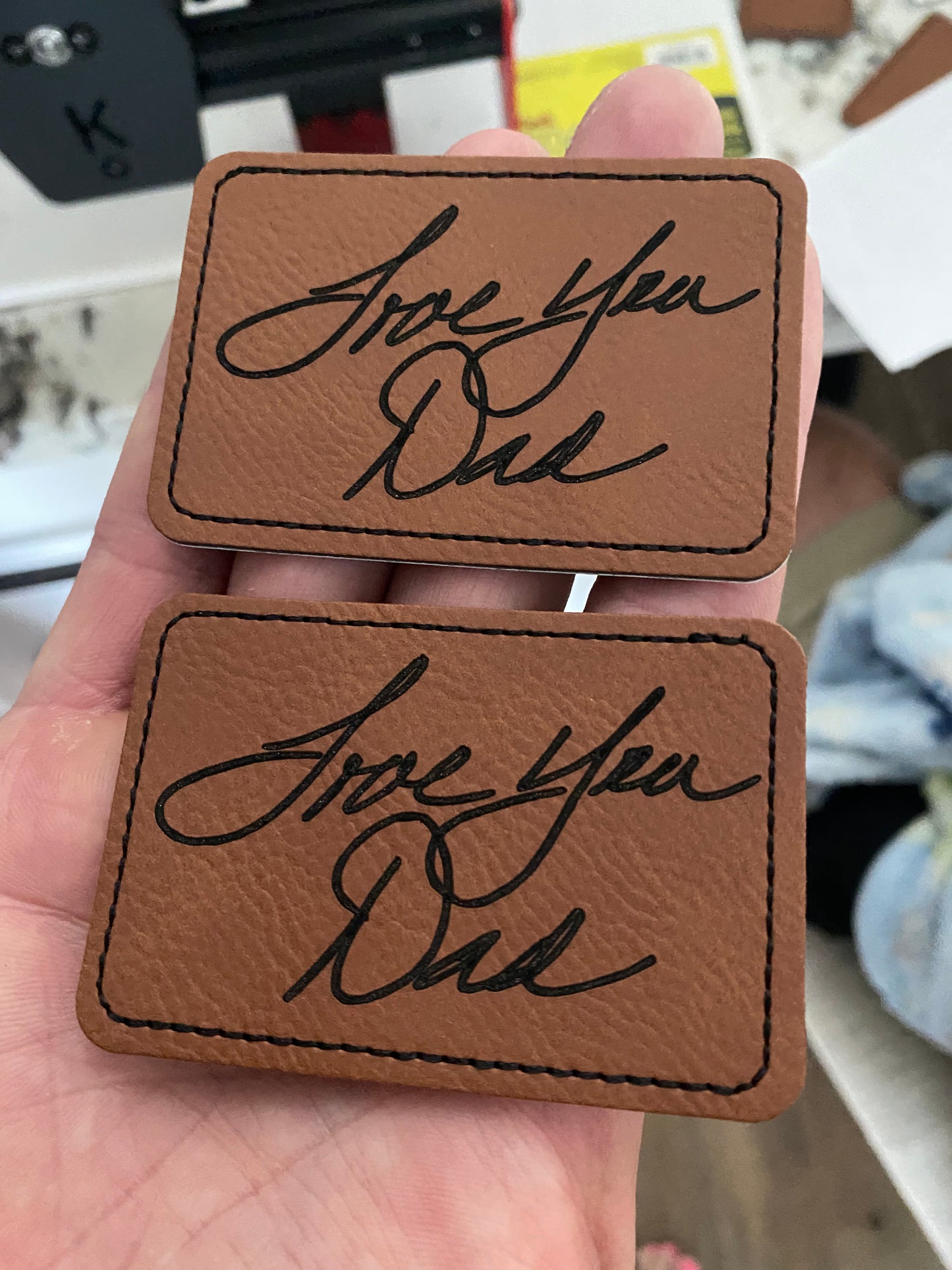 Custom Rectangle Leather Patch