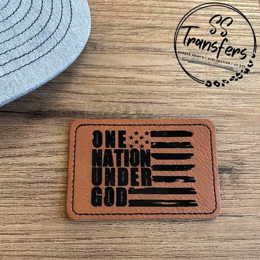 One Nation Under God Leather Patch