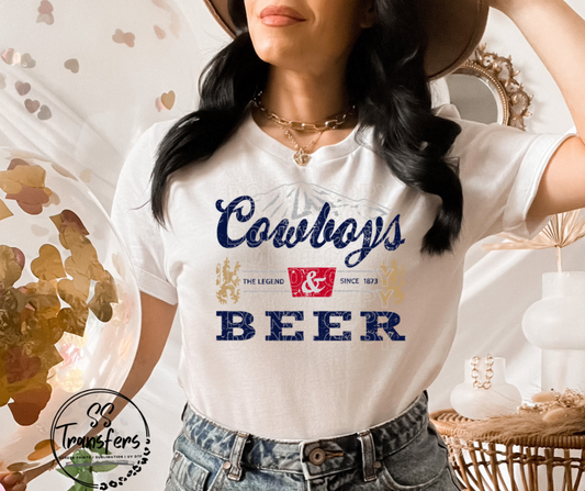 Cowboys and Beer DTF Transfer