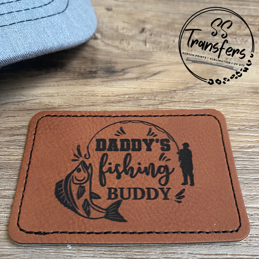 Daddy's Fishing Buddy Leather Patch